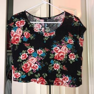 forever 21 floral crop top